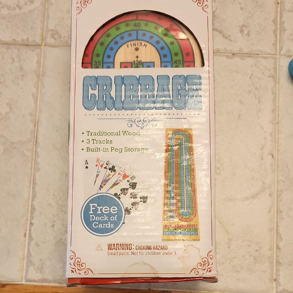 Cribbage Board Game with Free Deck of Cards